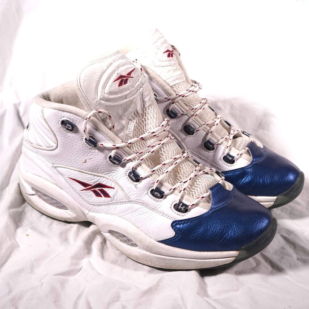 Reebok Question Mid Blue Toe Allen Iverson 2006 Mens Size 14 4-90933 No Insoles